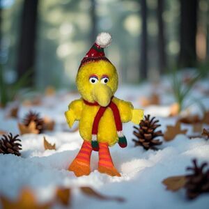 Vintage Applause Sesame Street Best Friend Big Bird Holiday Plush Toy P17